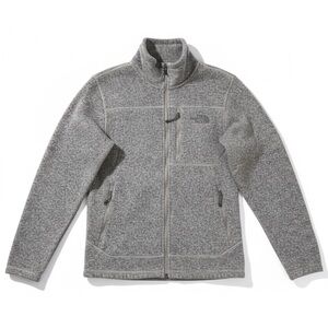 The North Face Sweater Fleece Full Zip Jacket Outdoor Hiking Heathered Brown S